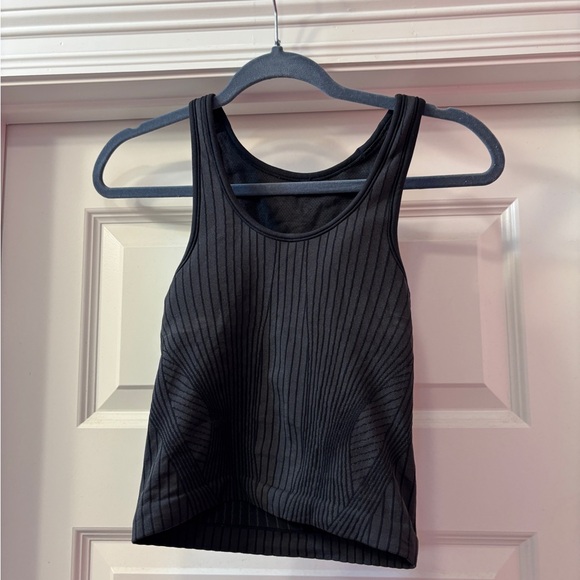 Black Ribbed Tank Top - Picture 3 of 3